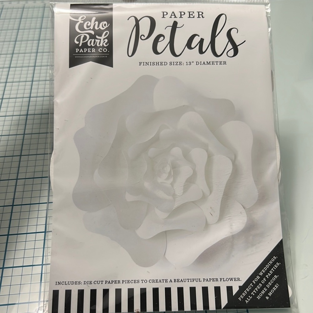 Echo Park Paper Petals 13” diameter White